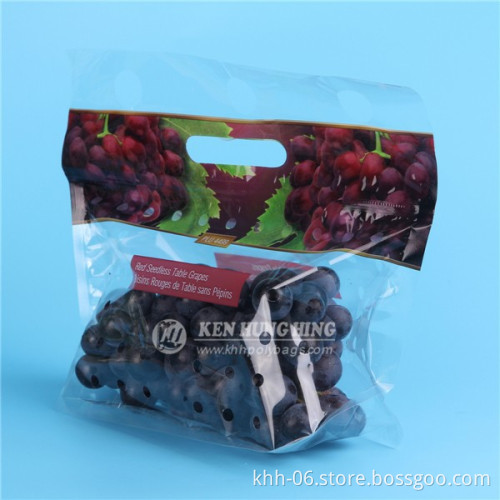 High Quality Zip Lock Plastic Grapes Bag Contract Plastic Fruit Packing Bag